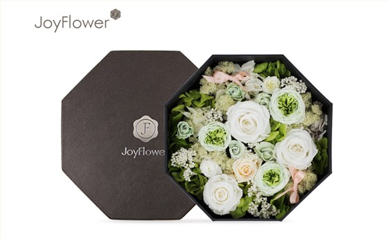 Joy Flower 永生花 原创八角玫瑰花盒